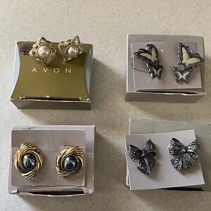 Avon Pearl and Butterfly Earring Collection